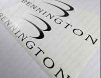Bennington Boat Logo Decals Set of 2 x 22"